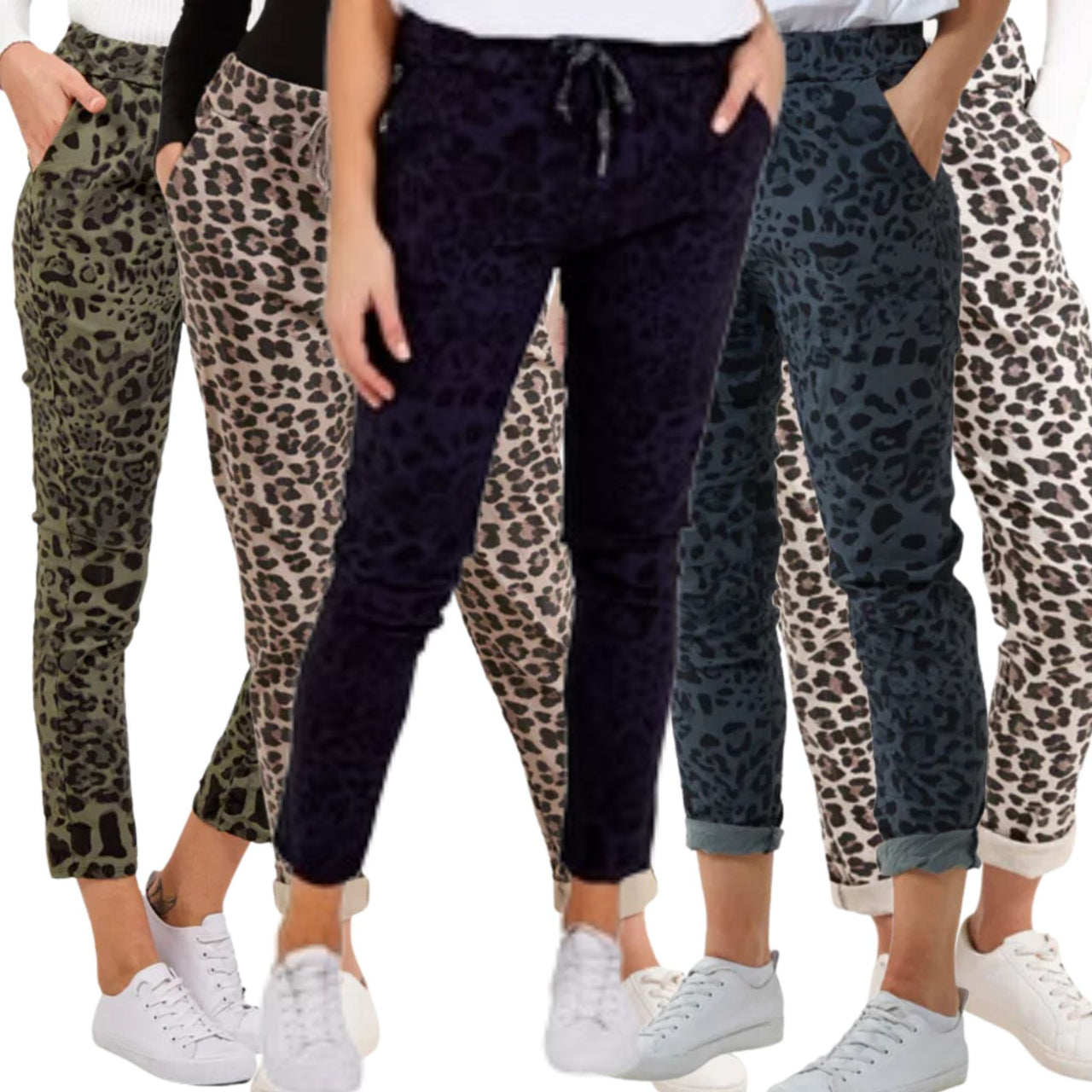 Magic Pants Super Stretch Leopard Trousers